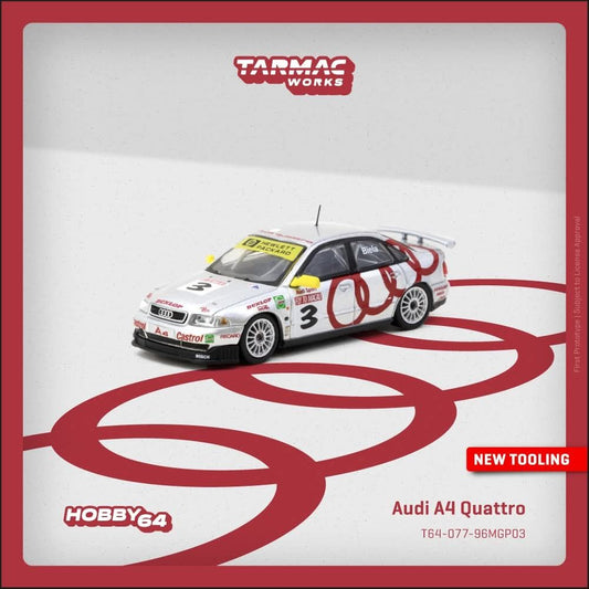 *Pre-Order* Tarmac Works - Audi A4 Quattro Macau Guia Race 1996 Winner Frank Biela