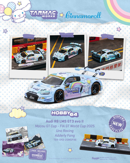 *Pre-Order* Tarmac Works - Audi R8 LMS GT3 evo II Macau GT Cup - FIA GT World Cup 2025 Uno Racing Adderly Fong (Model Car + Trading Cards Combo Set)