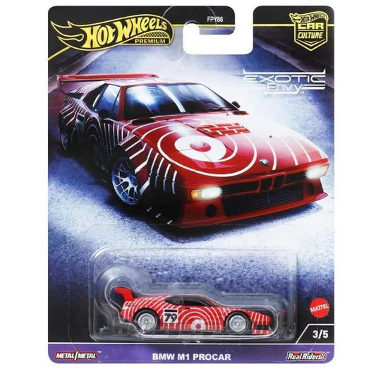 Hot Wheels Premium Car Culture Exotic Envy 3/5 BMW M1 PROCAR - Japanese Stock