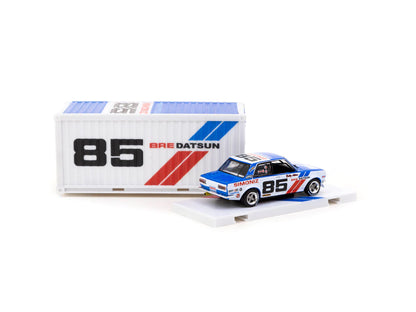 Tarmac Works BRE Datsun 510 Trans-Am 2.5 Championship 1972 #85 with Container (White)