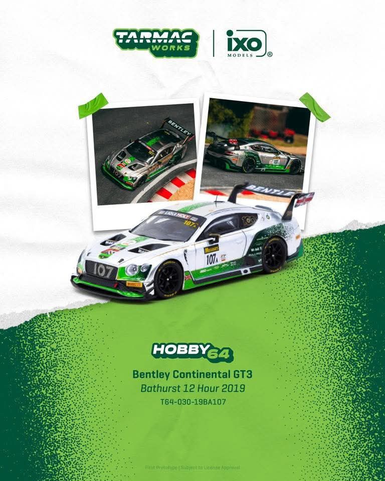 *Pre-Order* Tarmac Works Bentley Continental GT3 Bathurst 12 Hour 2019 J. Gounon / S. Kane / J. Pepper