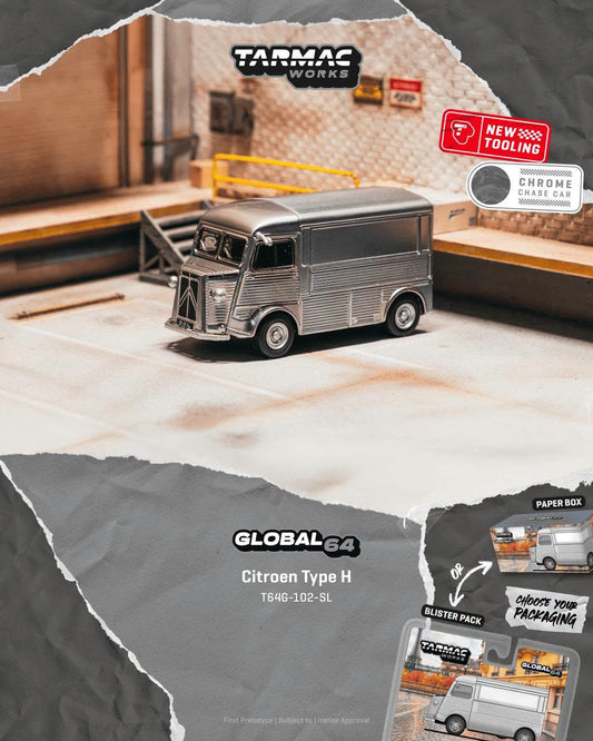 *Pre-Order* Tarmac Works - Citroen Type H Silver (Paper Box Packaging)