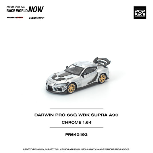 *Pre-Order* Pop Race Darwin Pro 66G WBK Supra A90 Silver Chrome