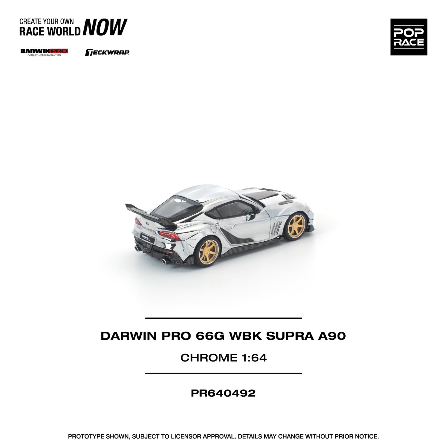 *Pre-Order* Pop Race Darwin Pro 66G WBK Supra A90 Silver Chrome