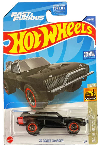 Hot Wheels Fast & Furious Baja Blazers 9/10 '70 Dodge Charger - Japanese Card