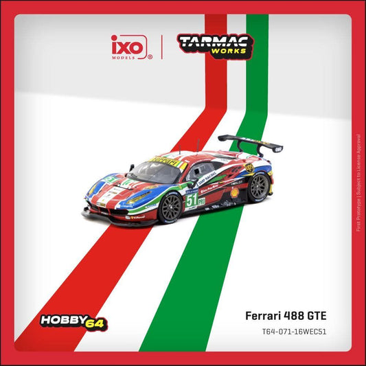 *Pre-Order* Tarmac Works - Ferrari 488 GTE 24h of Le Mans 2016 G. Bruni / J. Calado / A. Pier Guidi