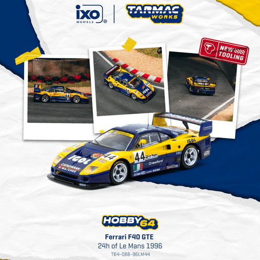 *Pre-Order* Tarmac Works - Ferrari F40 GTE 24h of Le Mans 1996 Luciano Della Noce / Anders Olofsson / Carl Rosenblad