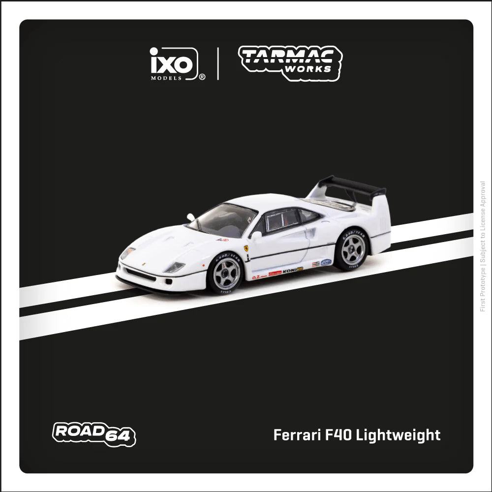 *Pre-Order* Tarmac Works x IXO Models Ferrari F40 Lightweight White