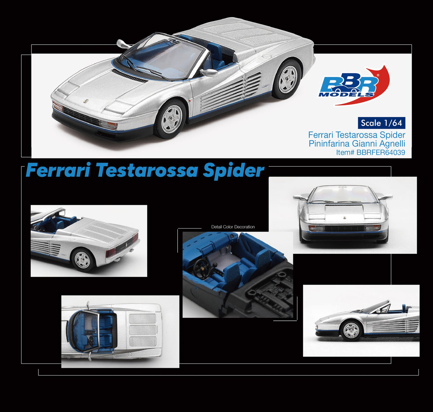 *Pre-Order* BBR Models Ferrari Testarossa Spider Pininfarina Gianni Agnelli