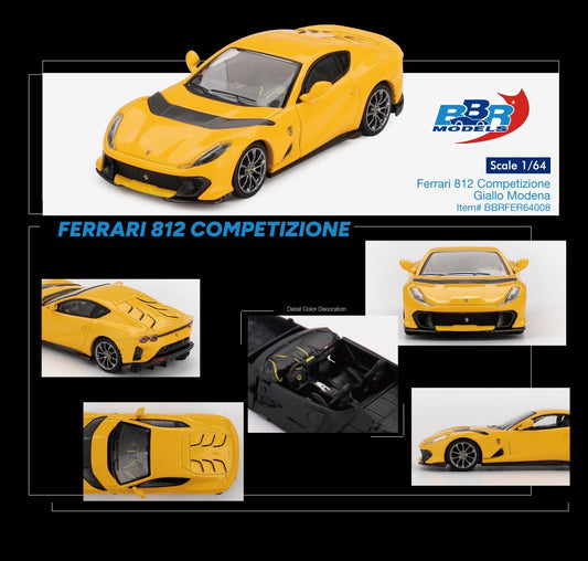 *Pre-Order* BBR Models Ferrari 812 Competizione Giallo Modena