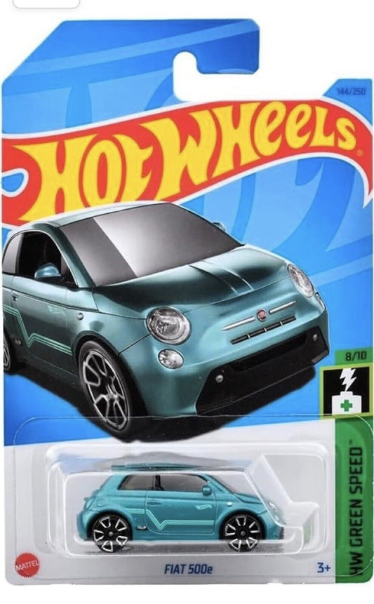 Hot Wheels HW Green Speed 8/10 Fiat 500e (Green) - Japanese Card