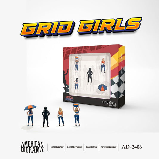 American Diorama 1/64 Figure Set - Grid Girls