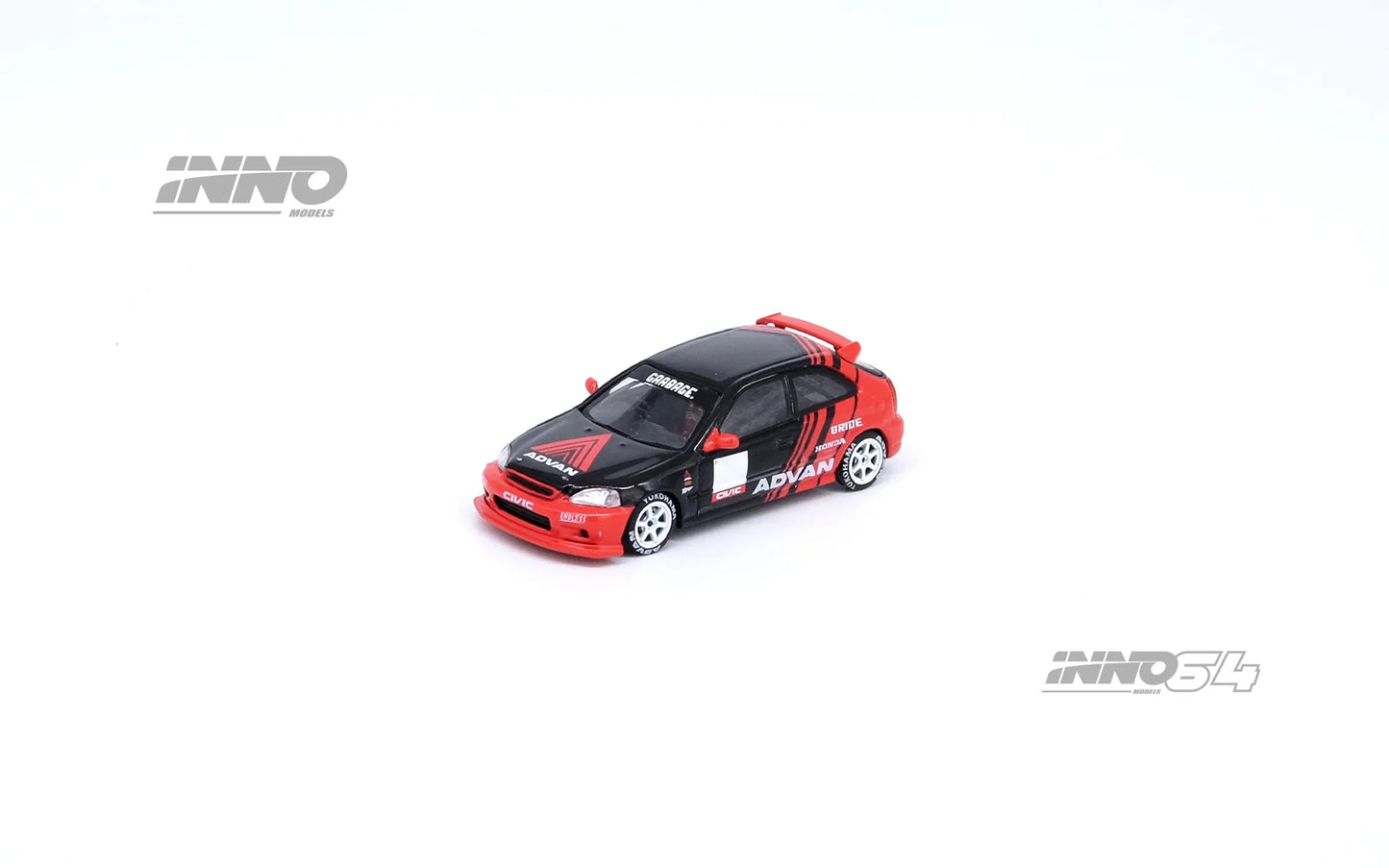 Inno Models Inno64 Hond Civic Type-R EK9 ADVAN Livery (Red & Black)
