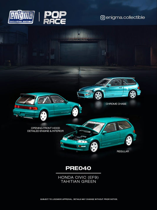 *Pre-Order* Pop Race - PRE040 Honda CIVIC (EF9) - TAHITIAN GREEN