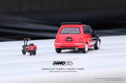 Inno Models Inno64 Honda City Turbo II "Advan" Livery with "Advan" Livery Motocompo
