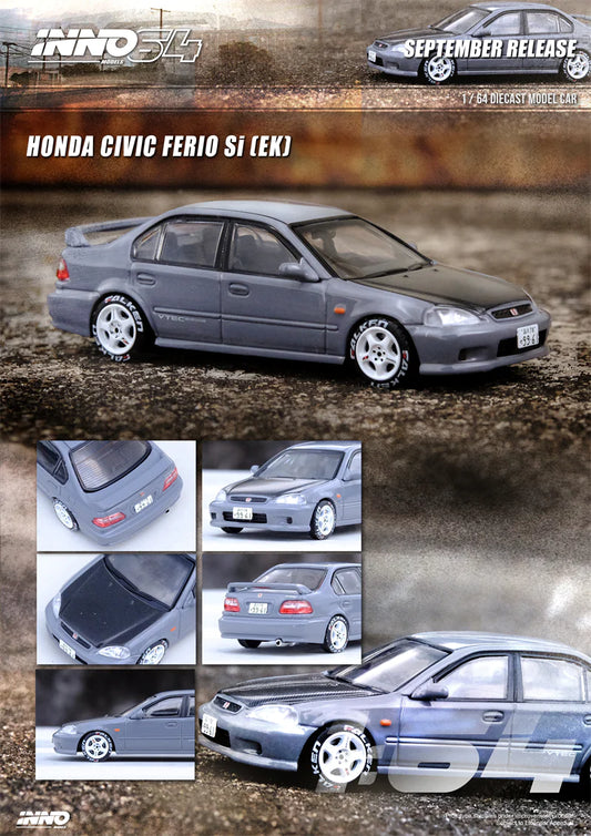 Inno Models Inno64 Honda Civic Ferio Si (EK) Cement Grey
