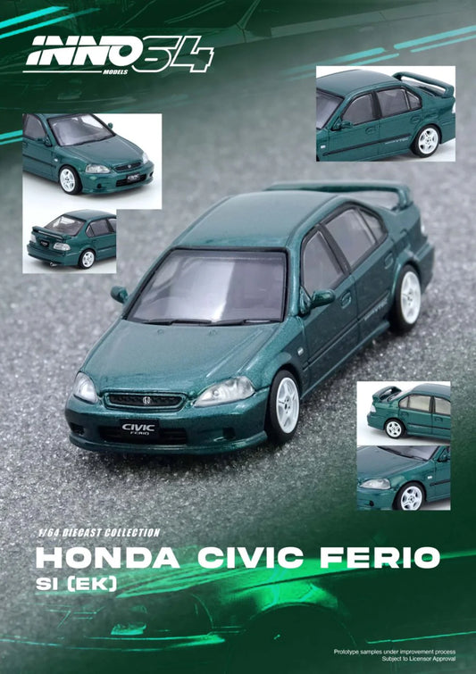 *Pre-Order* INNO Models INNO64 Honda Civic Ferio Si (EK) Green