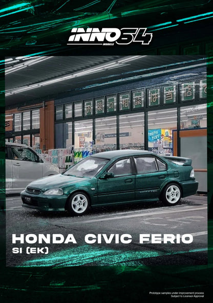 *Pre-Order* INNO Models INNO64 Honda Civic Ferio Si (EK) Green