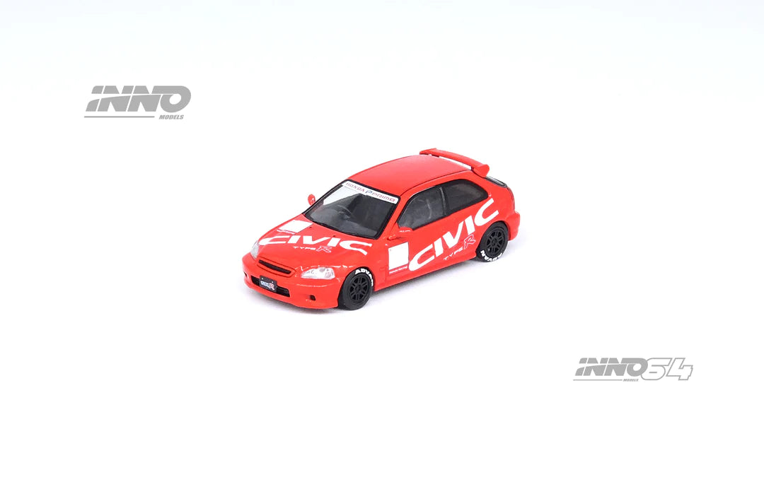Inno Models Inno64 Honda Civic Type-R (EK-9) Red with "Civic" Livery