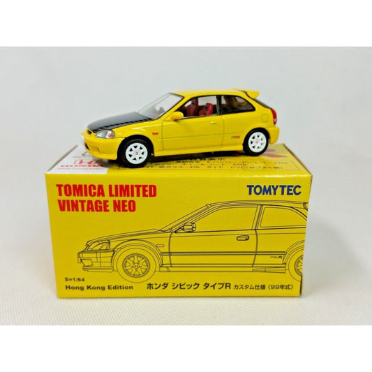 Tomytec Tomica Limited Vintage Neo Honda Civic Type R 99' EK9 (Yellow) (Hong Kong Edition)