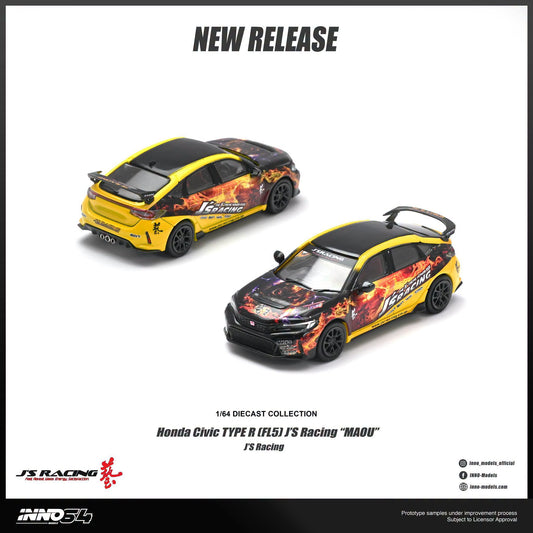 *Pre-Order* INNO Models INNO64 Honda Civic Type R (FL5) J'S RACING "MAOU"