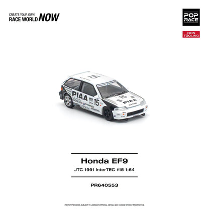 *Pre-Order* Pop Race - PR640553 Honda Civic (EF9) #15 JTC 1991 InterTEC