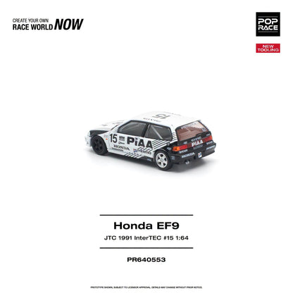 *Pre-Order* Pop Race - PR640553 Honda Civic (EF9) #15 JTC 1991 InterTEC