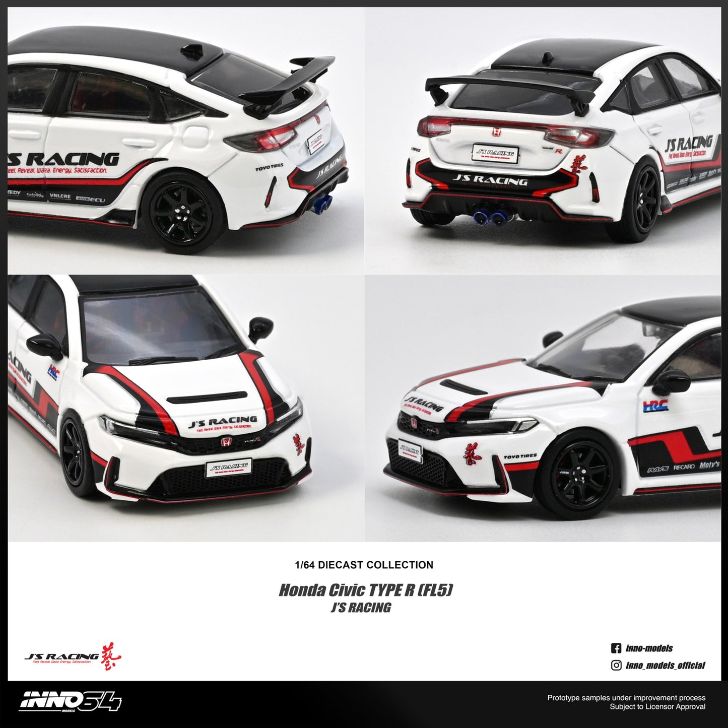 *Pre-Order* INNO Models INNO64 Honda Civic (FL5) J'S RACING
