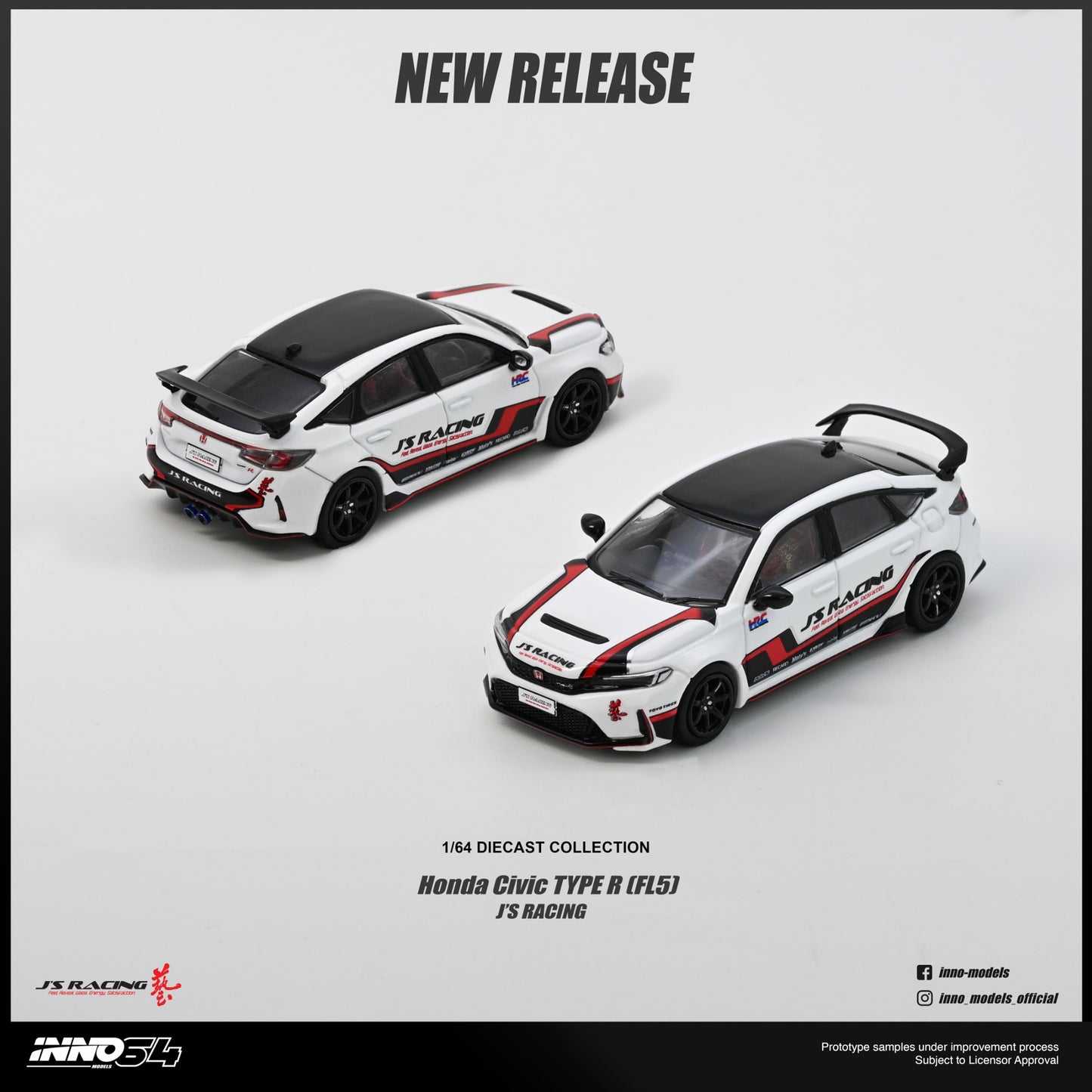 *Pre-Order* INNO Models INNO64 Honda Civic (FL5) J'S RACING