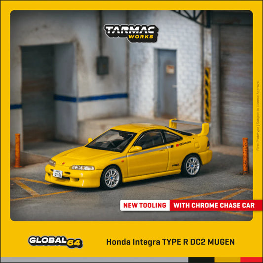 *Pre-Order* Tarmac Works Honda Integra TYPE R DC2 MUGEN Sunlight Yellow
