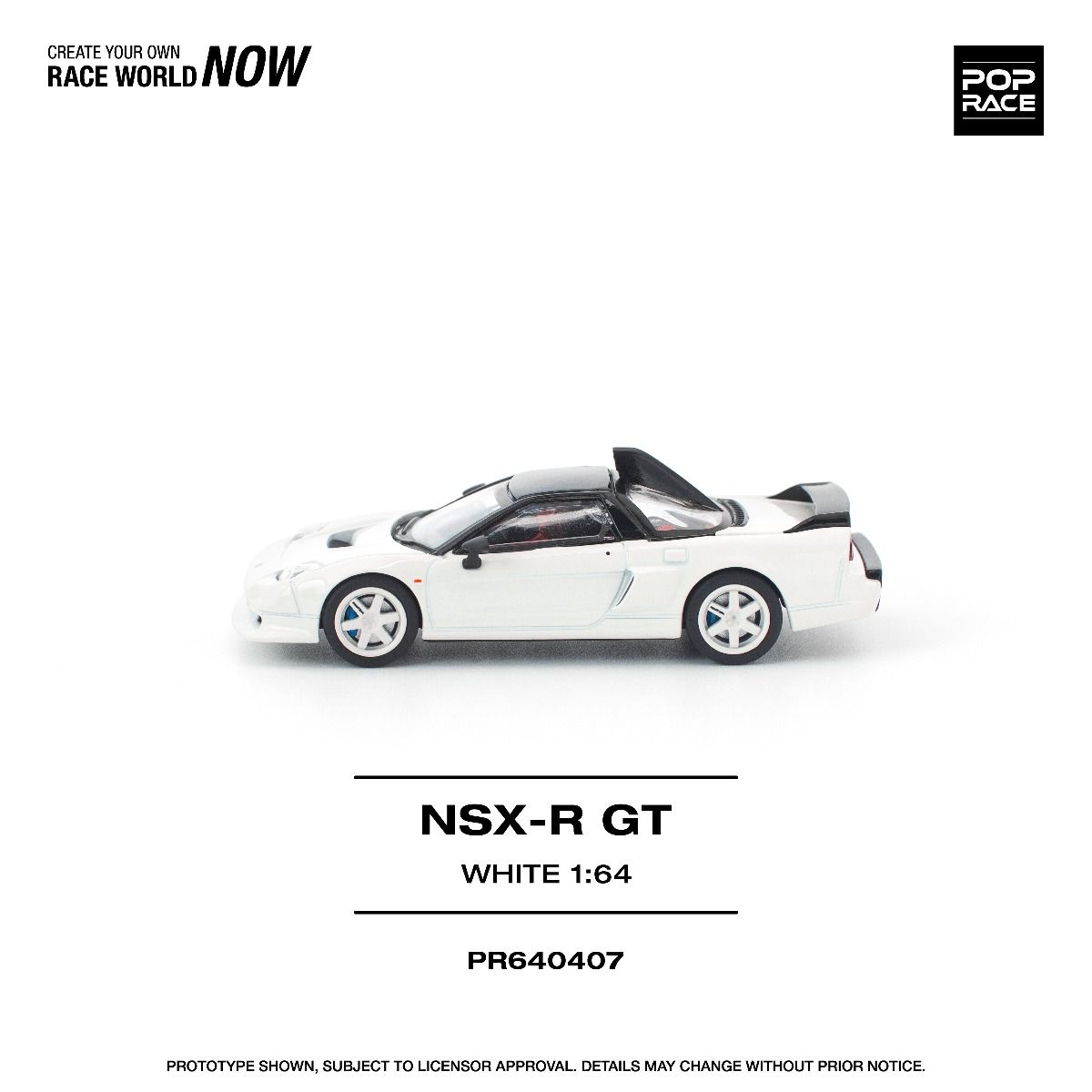 IG1363 1/43 Honda NSX-R（NA2） White Pre-Order* Pop Race Honda NSX-R GT White – Mini Toy Sensei
