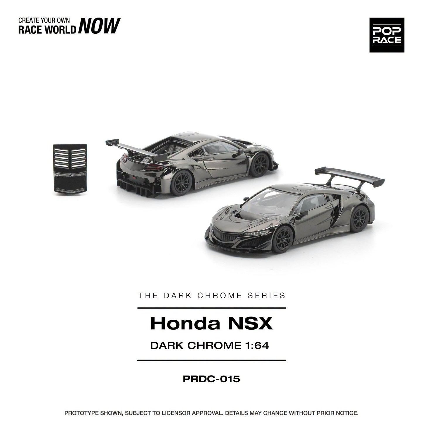 *Pre-Order* Pop Race - PRDC015 Honda NSX GT3 EVO22 Dark Chrome
