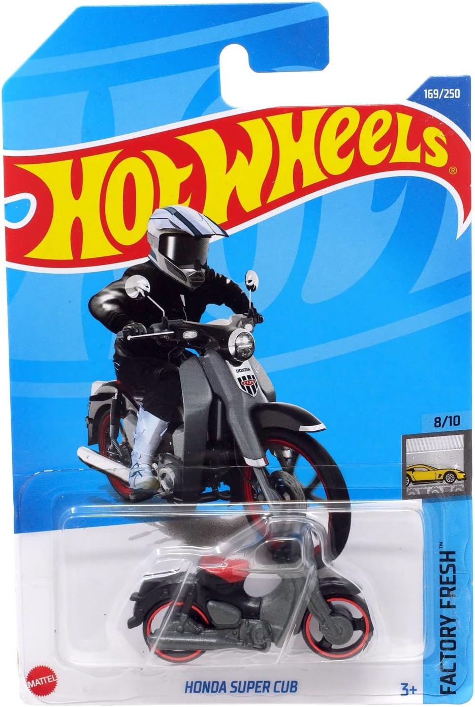 Hot Wheels Factory Fresh 8/10 Honda Super Cub (Black/Grey) - Japanese Card