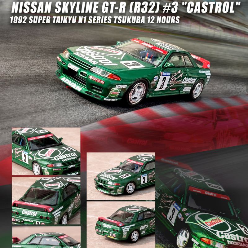 Inno Models Inno64 Nissan Skyline GT-R (R32) #3 "Castrol" Super Taikyu N1 Series Tsukuba 12 Hours 1992