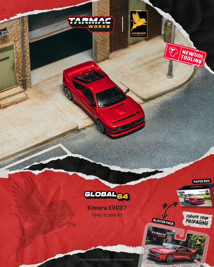 *Pre-Order* Tarmac Works - Kimera EVO37 Red (Paper Box Packaging)