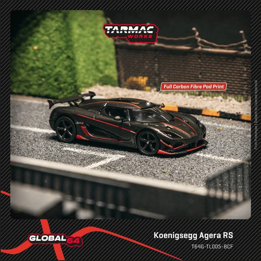 *Pre-Order* Tarmac Works Koenigsegg Agera RS Black Carbon Fiber / Red Accents