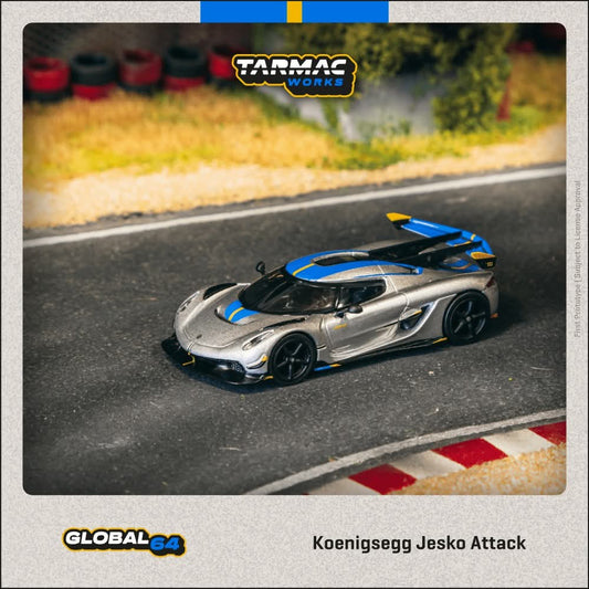 *Pre-Order* Tarmac Works Koenigsegg Jesko Attack - Silver