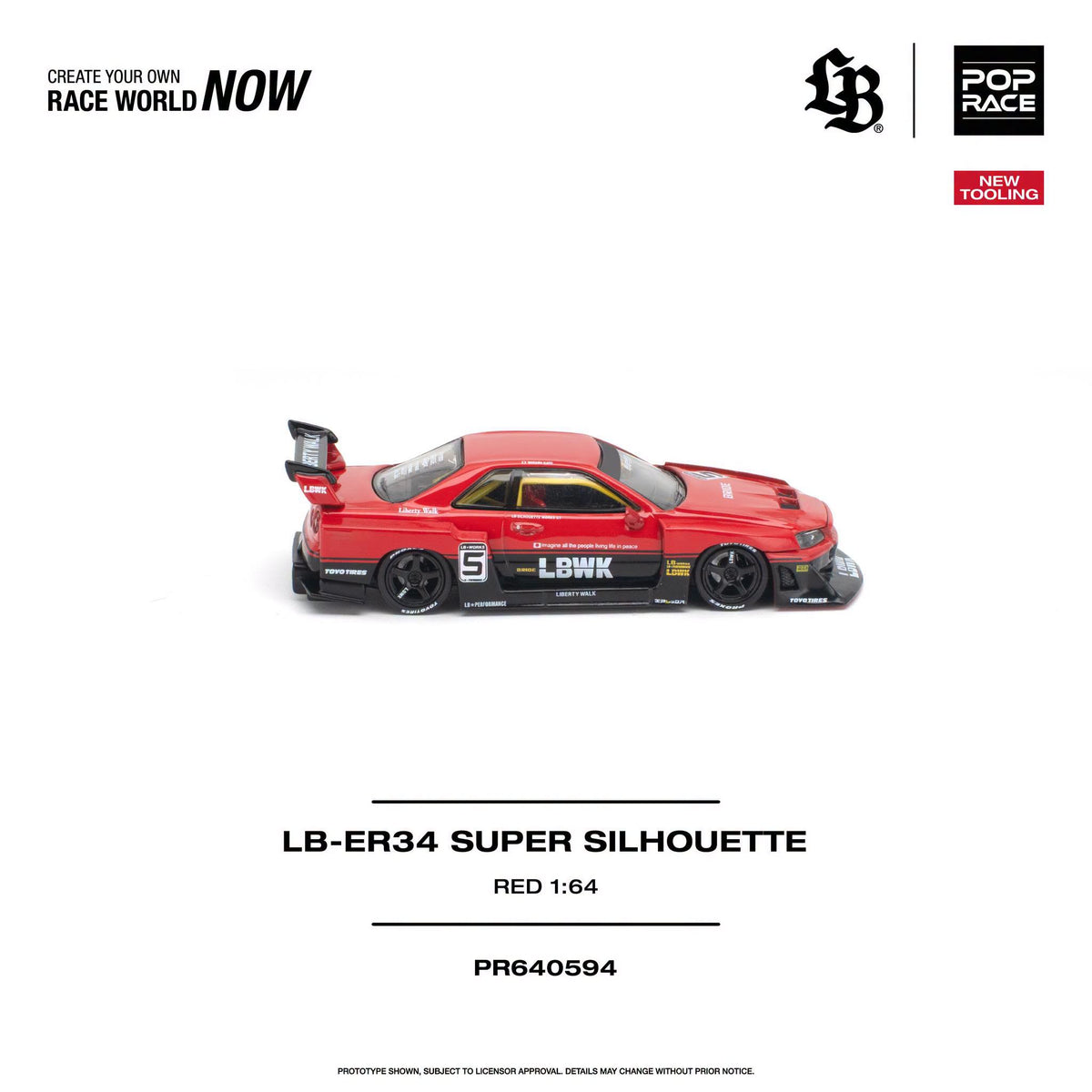 *Pre-Order* Pop Race - PR640594 LB-ER34 Super Silhouette Red