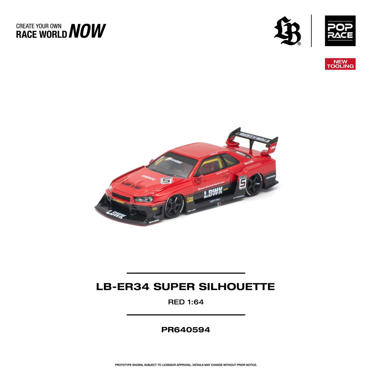 *Pre-Order* Pop Race - PR640594 LB-ER34 Super Silhouette Red