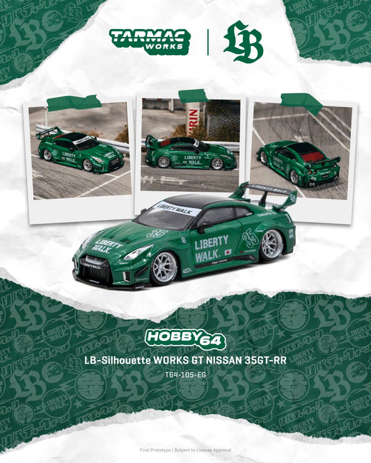 *Pre-Order* Tarmac Works - LB-Silhouette WORKS GT NISSAN 35GT-RR Emerald green