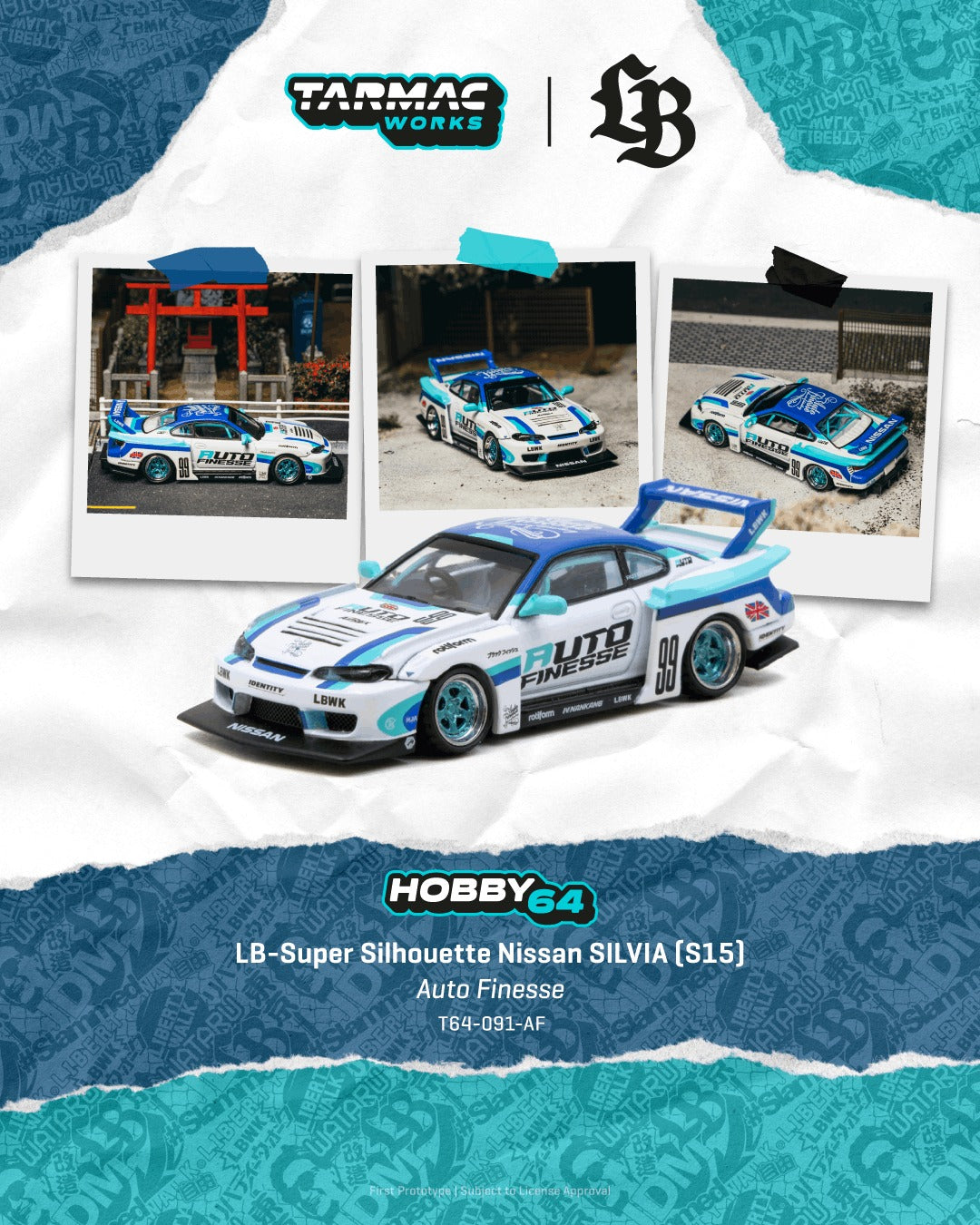 *Pre-Order* Tarmac Works - LB-Super Silhouette Nissan SILVIA (S15) Auto Finesse