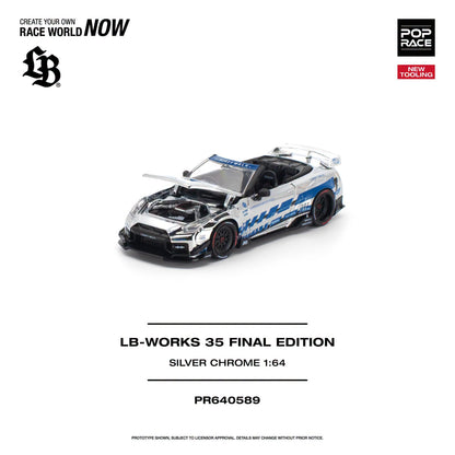 *Pre-Order* Pop Race PR640589 - LB-WORKS 35 Final Edition Silver Chrome