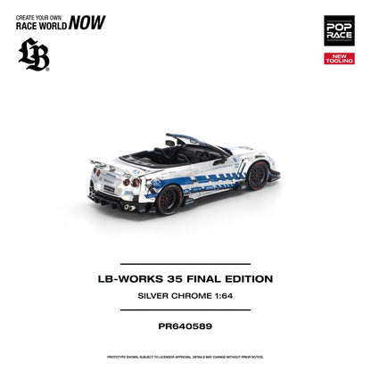 *Pre-Order* Pop Race PR640589 - LB-WORKS 35 Final Edition Silver Chrome