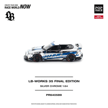 *Pre-Order* Pop Race PR640589 - LB-WORKS 35 Final Edition Silver Chrome
