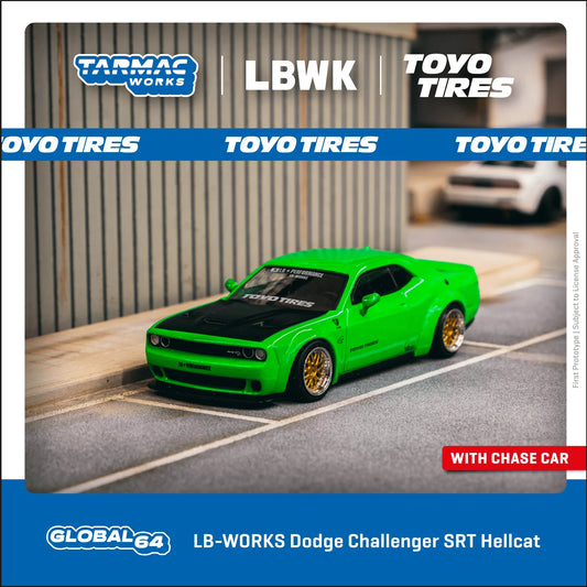 Tarmac Works LB-WORKS Toyo Tires Dodge Challenger SRT Hellcat (Green Metallic)