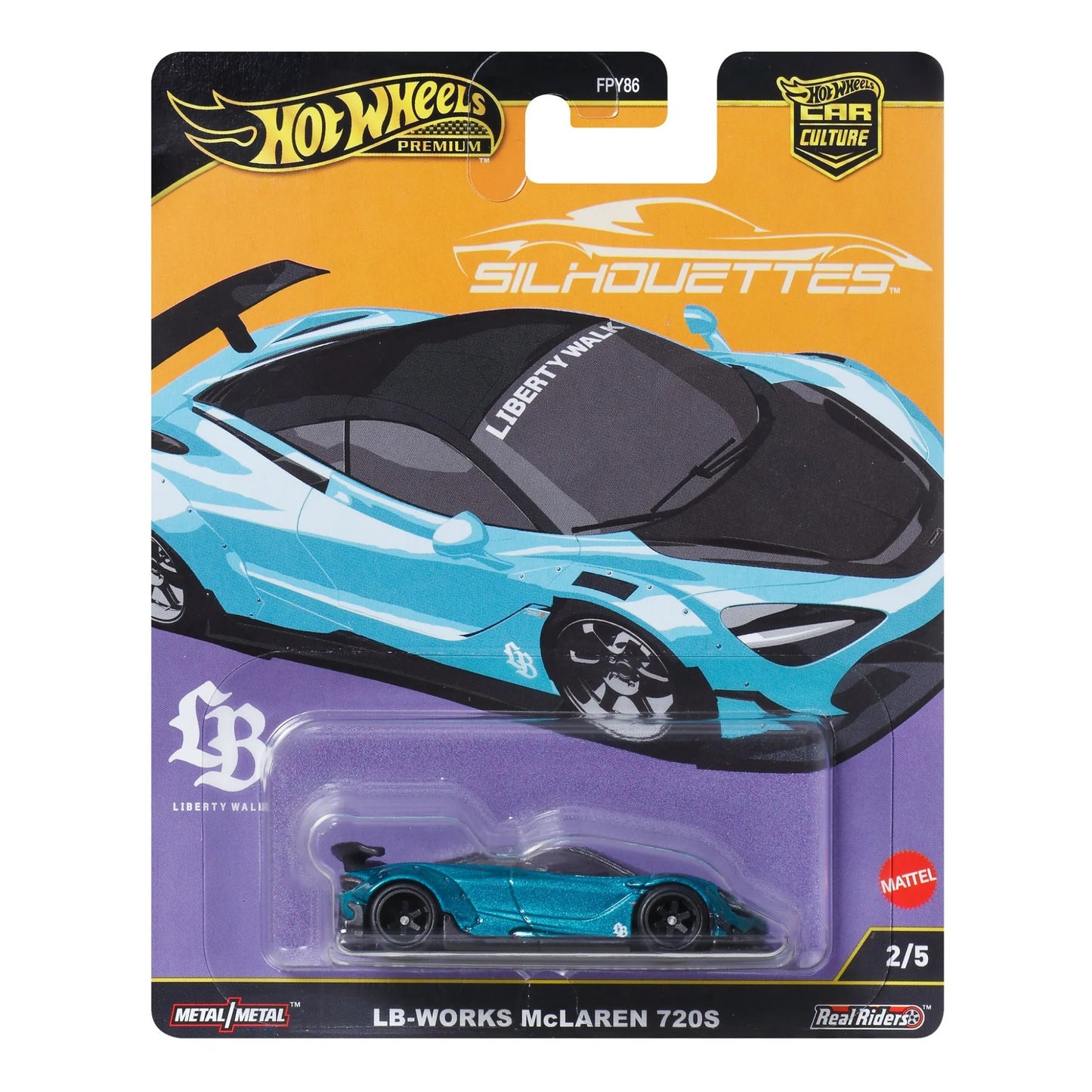Hot Wheels Premium Car Culture Silhouettes 2/5 - LB-WORKS McLaren 720S - Japanese Stock