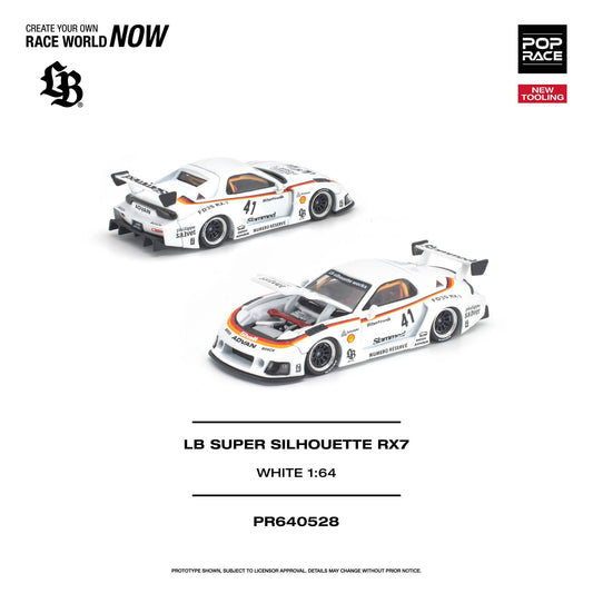 *Pre-Order* Pop Race - LB Super Silhouette RX7 (FD3S) White