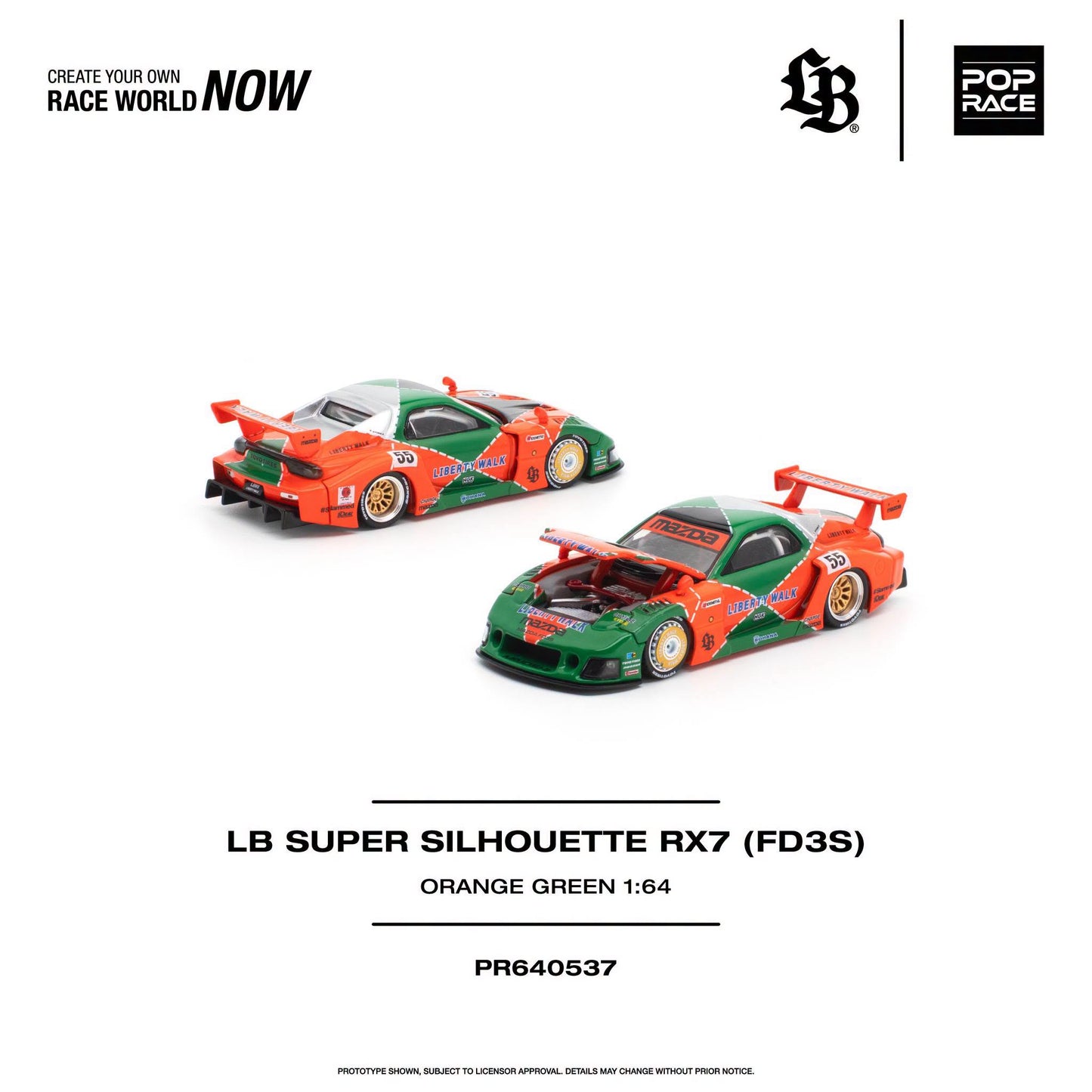 *Pre-Order* Pop Race - PR640537 LB Super Silhouette RX7 (FD3S)