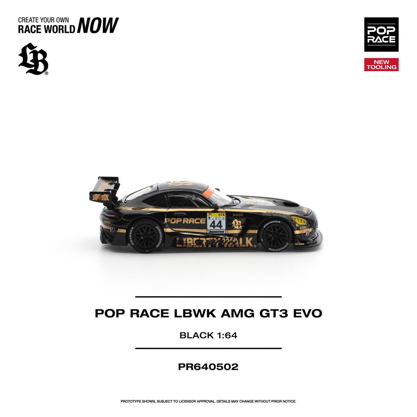 *Pre-Order* Pop Race - PR640502 Pop Race LBWK AMG GT3 EVO BLACK