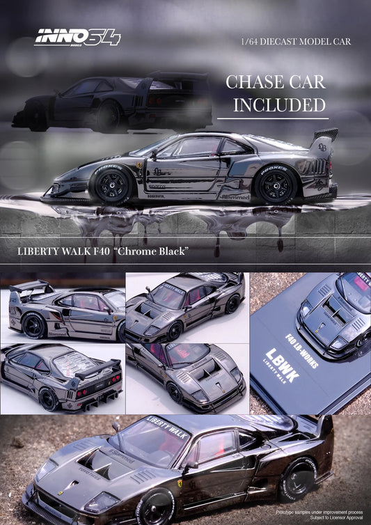 Inno Models Inno64 LBWK F40 Chrome Black